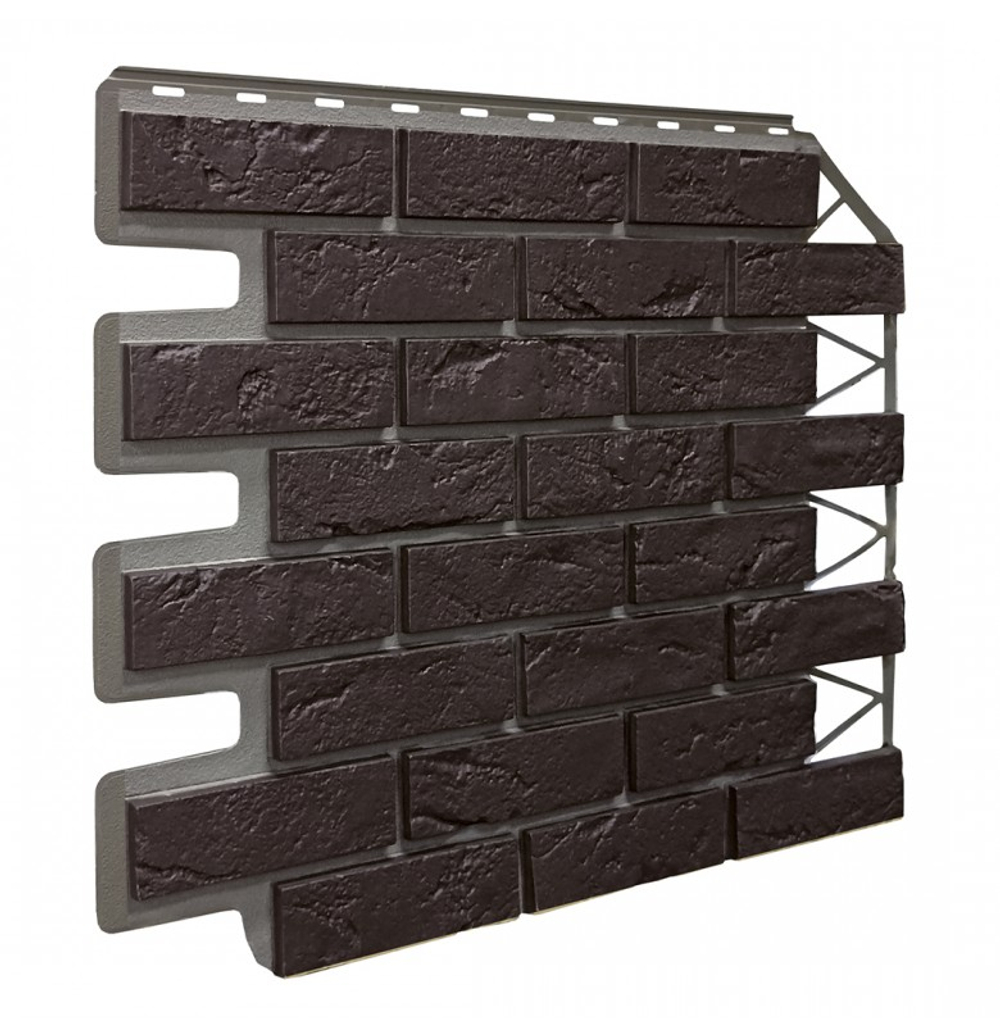 Фасадные панели (Цокольный Сайдинг) Fineber Кирпич Баварский Тёмно-коричневый