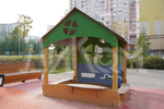 Песочница с навесом для детской площадки