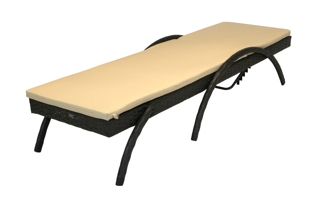 Лежак-шезлонг Garden Story Риччи ротанг искусственный (коричневый) 1 уп (ротанг корич, подушка беж) (Т)