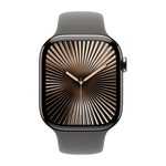 Умные часы Apple Watch Series 10 GPS + Cellular, 46mm, Natural Titanium Case with Sport Band S/M, Stone Gray (Черный)