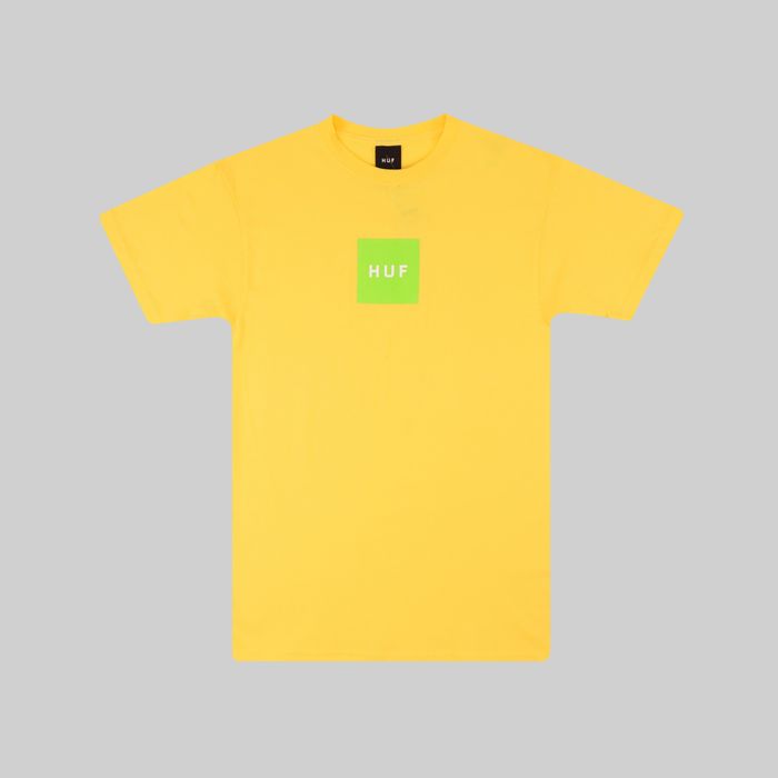 Футболка мужская HUF Essentials Box Logo артикул:TS01666-LMYLW - купить в магазине Дайс