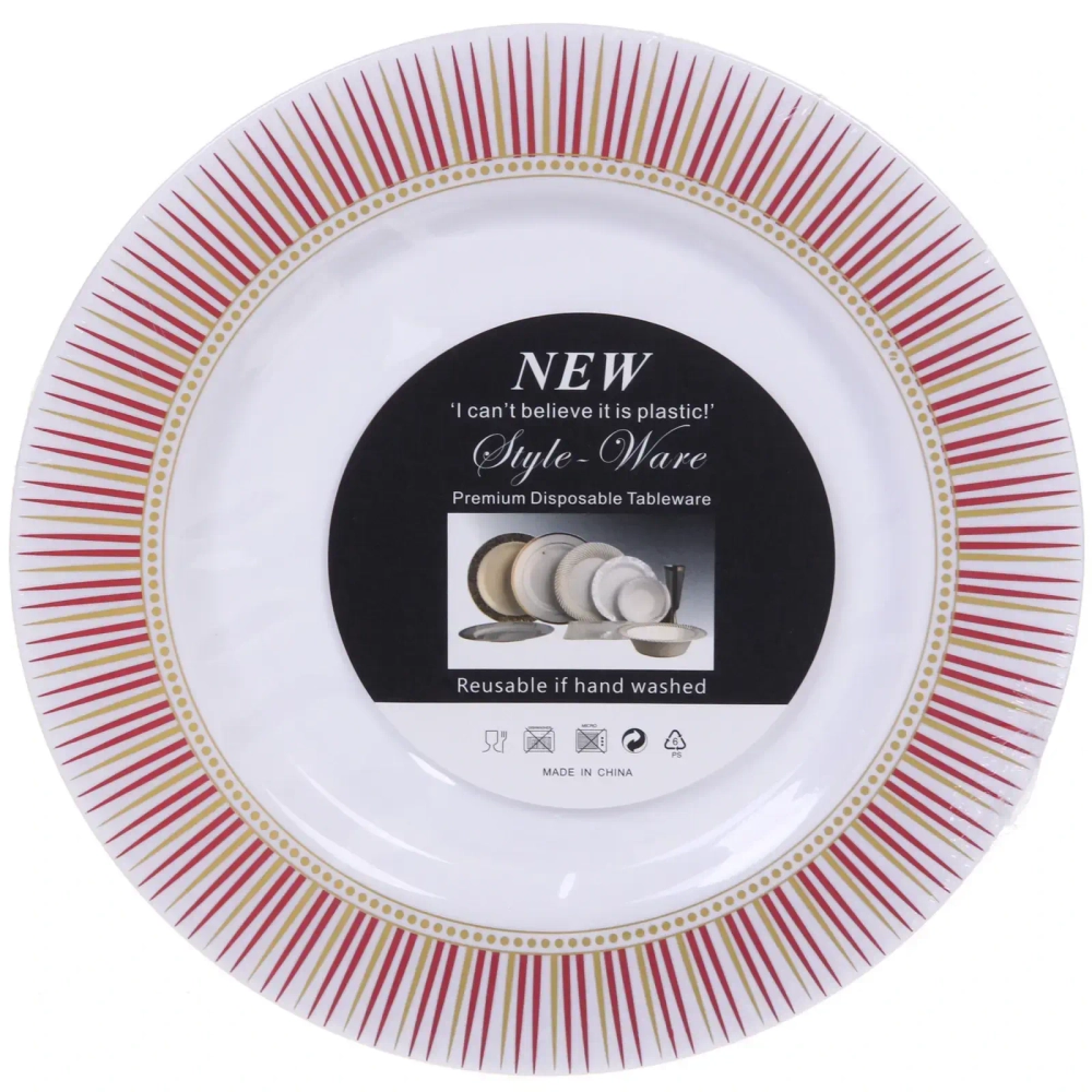 Тарелка 23см «DOLCE VITA» в наборе 5шт, красная