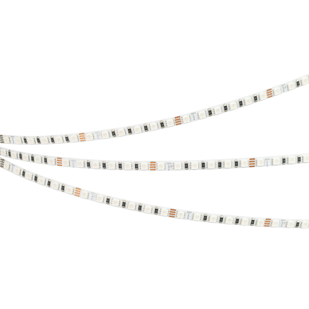 Светодиодная лента RT-G120-5mm 24V RGB (7.5 W/m, IP20, 3838, 5m) (Arlight, узкая) 036216