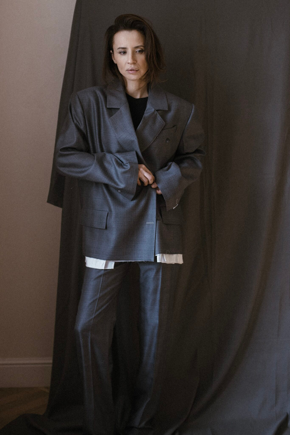 Брюки из шелка Ray Jeans Blue