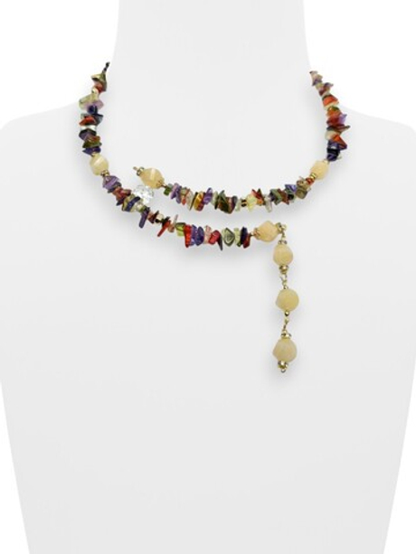 91002728 Колье Роман с камнем