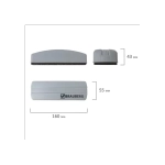 Стиратель для магнитно-маркерной доски BRAUBERG 55х160 мм 230756