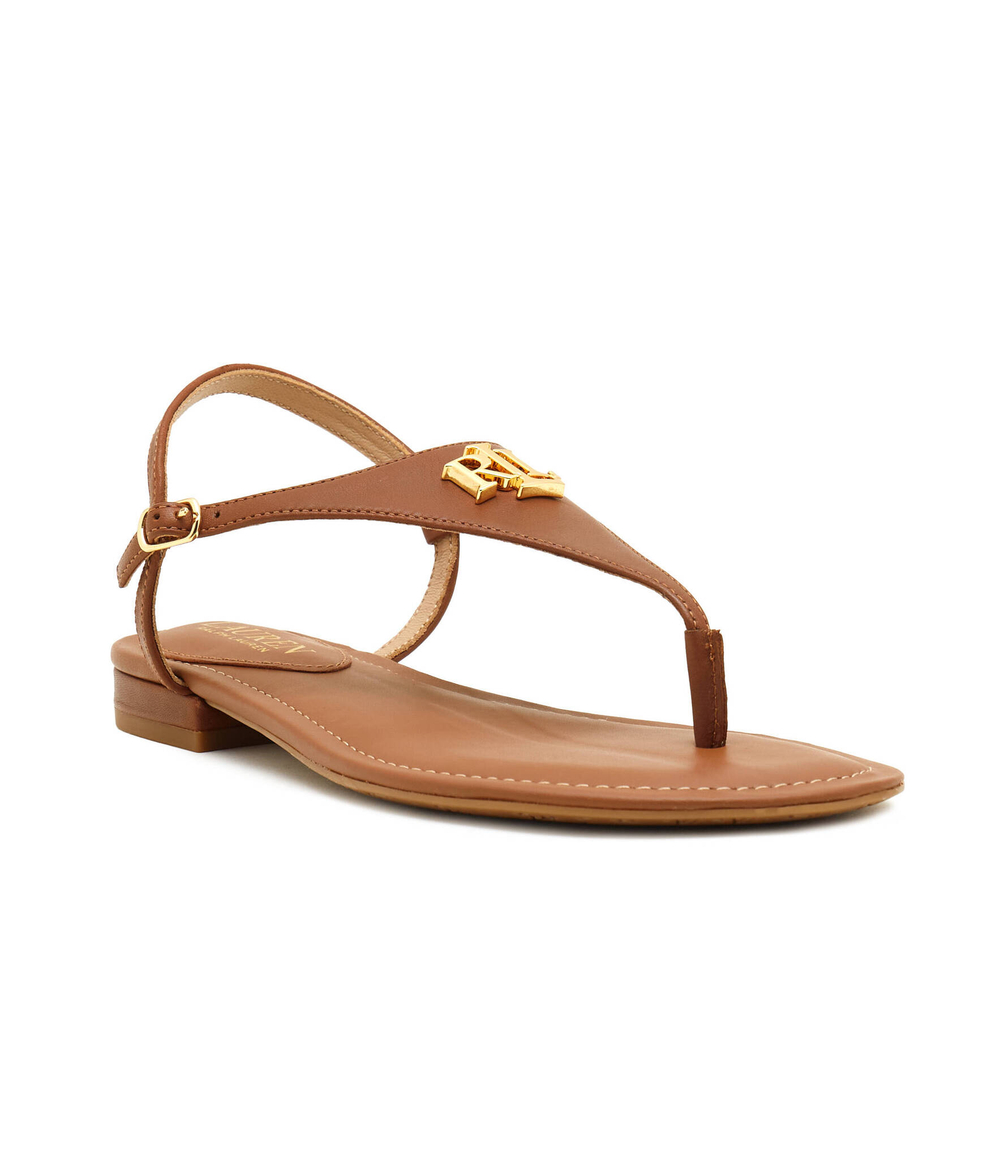 Кожаные босоножки LAUREN RALPH LAUREN - коричневый(802940593)