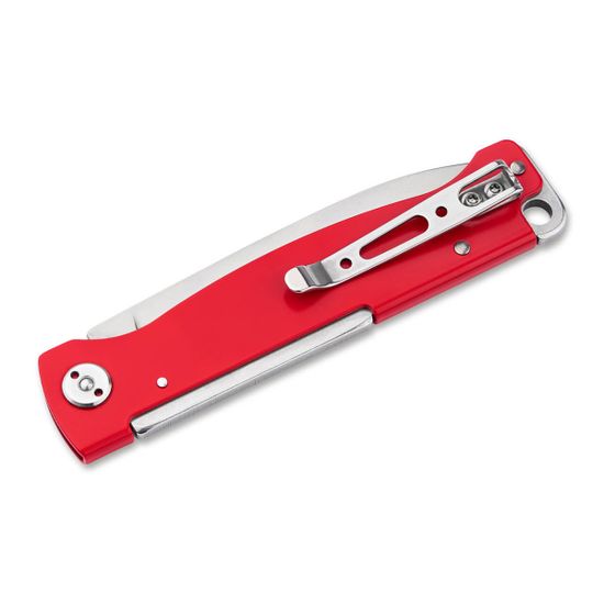 Нож Boker 01BP0013 Atlas Red клинок из стали 12C27, рукоять Stainless Steel
