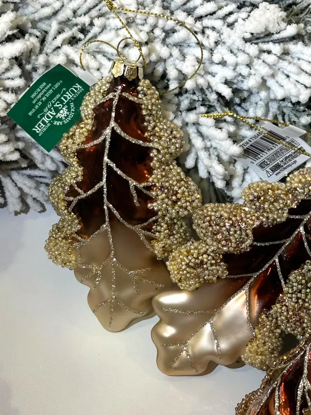 Елочная игрушка Дубовый лист