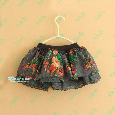 Юбка многослойная с цветочным принтом