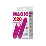 Лиловая удлиненная вибропуля Magic x20