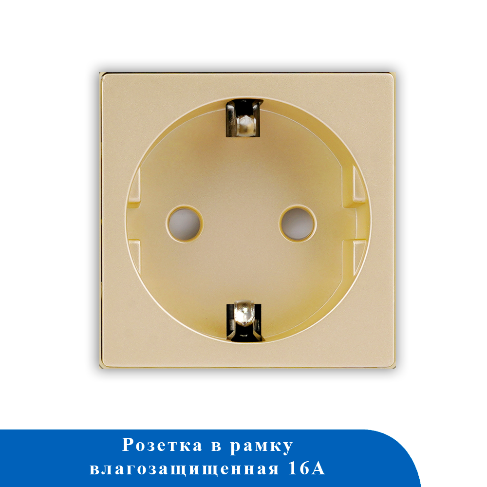 Розетка в рамку 16А M1F ЗОЛОТО
