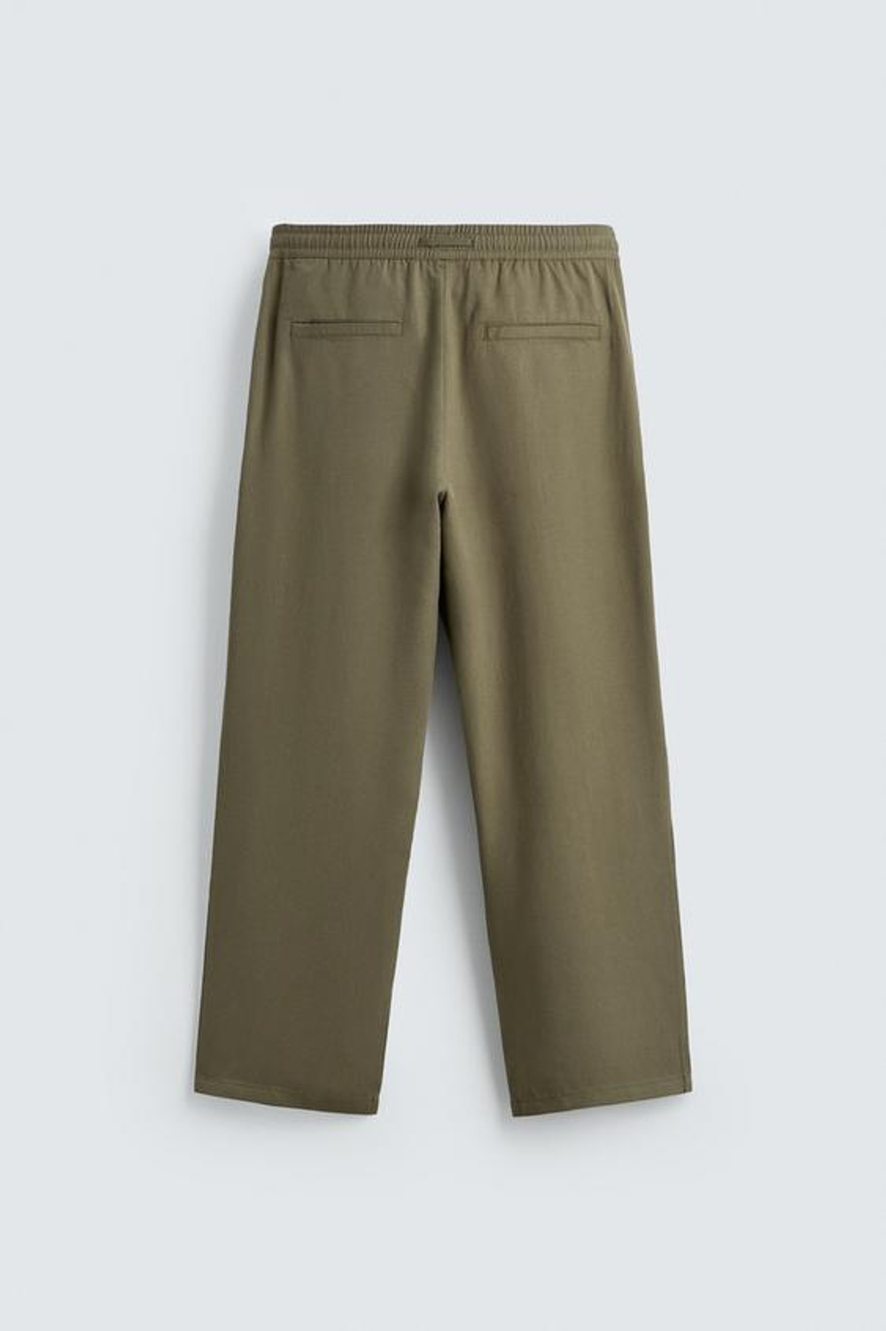 ZARA СТРУЯЩИЕСЯ БРЮКИ RELAXED FIT, ОЛИВКОВЫЙ