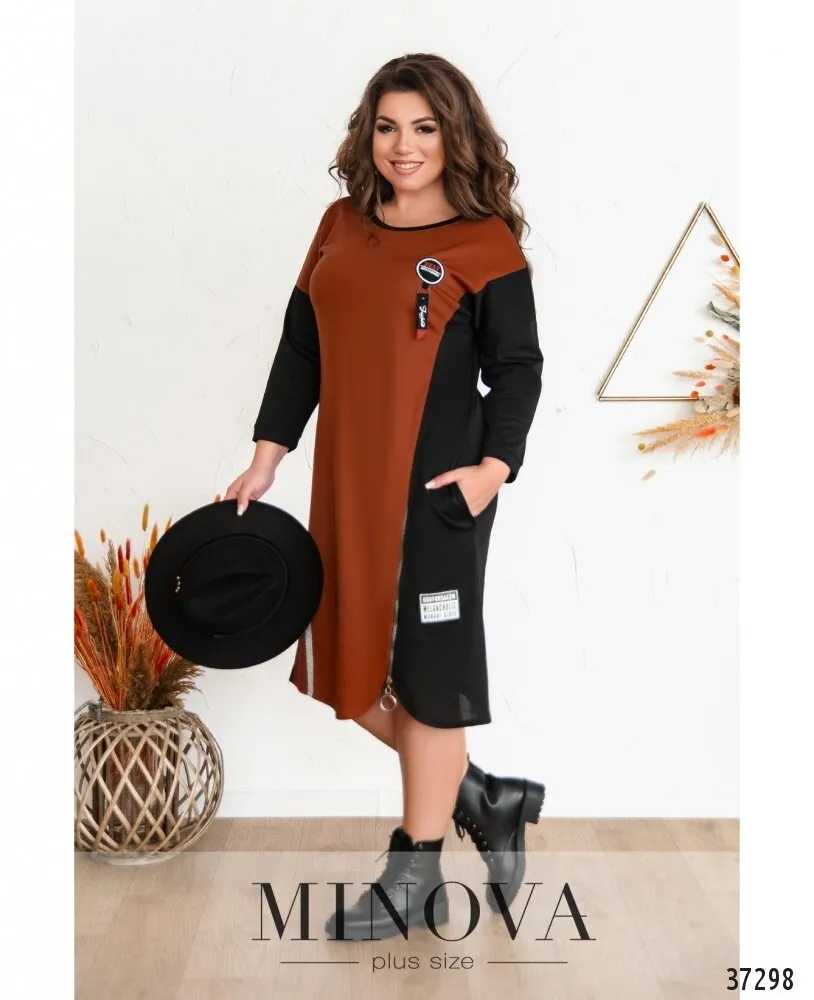 Платье 112-1-терракот Minova