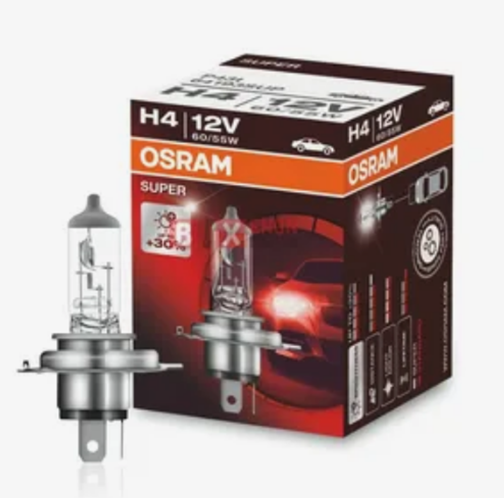 Автолампа H4 12V 60/55W P43t Osram  + 30% (64193SUP) SUPER шт ORIGINAL