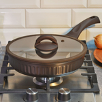 Сковорода 24см Mokko Stellaа, а/пр литая со стеклянной крышкой