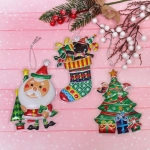 Наклейка новогодняя «Счастливого нового года» , лист 12х23 см,микс