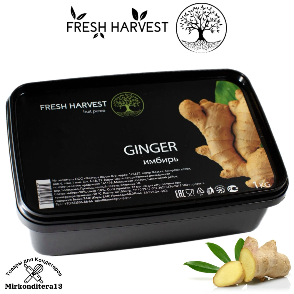 Пюре замороженное Имбирь «FRESH HARVEST» 1 кг