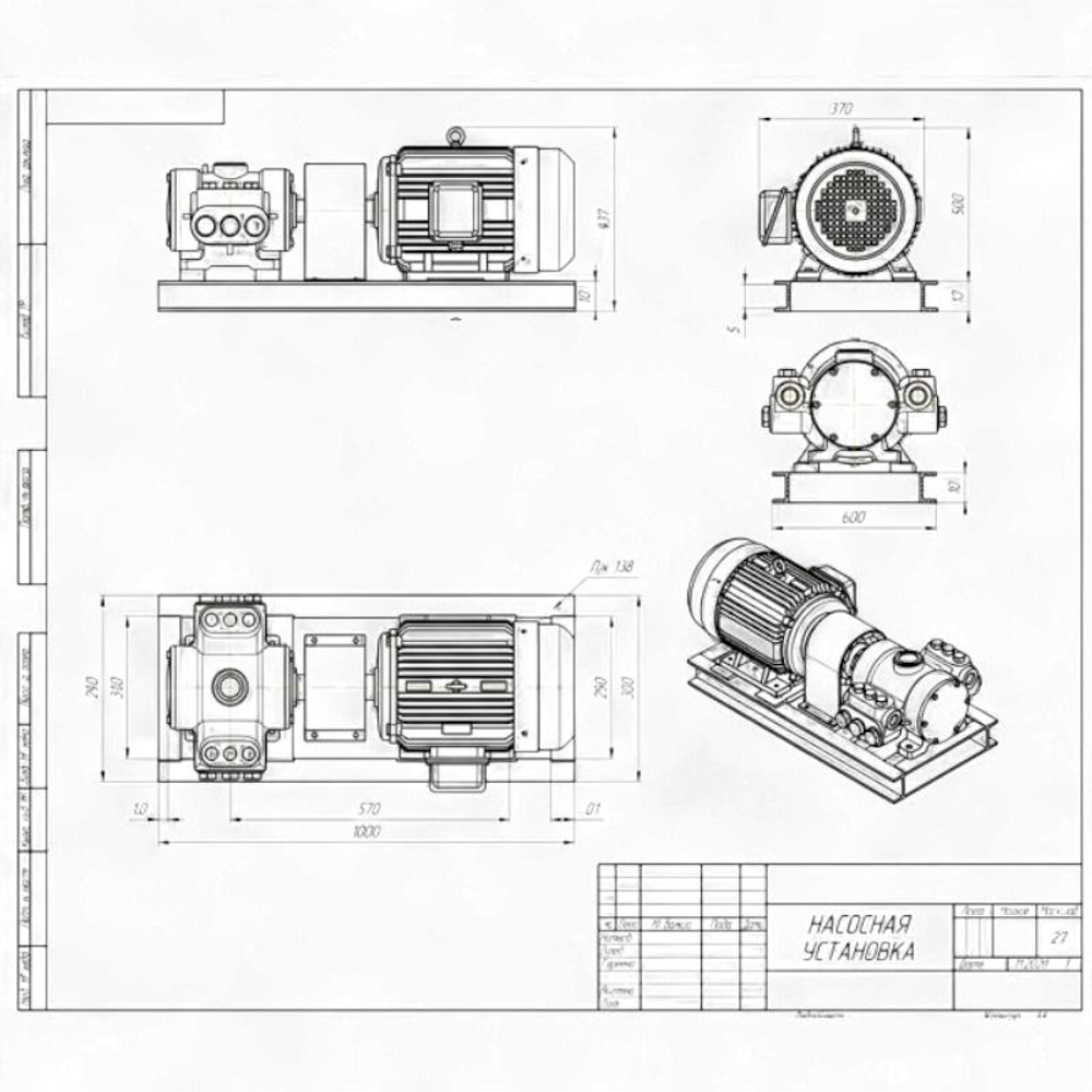 Насос Н403Е с 22/1500 кВт/об АИР180S4