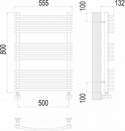 Полотенцесушитель водяной Terminus Марио П16 500х800