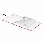 Короб архивный А4 (240х330 мм), 35 мм, 2 завязки, бумвинил, до 300 листов, бордовый, BRAUBERG, 122037