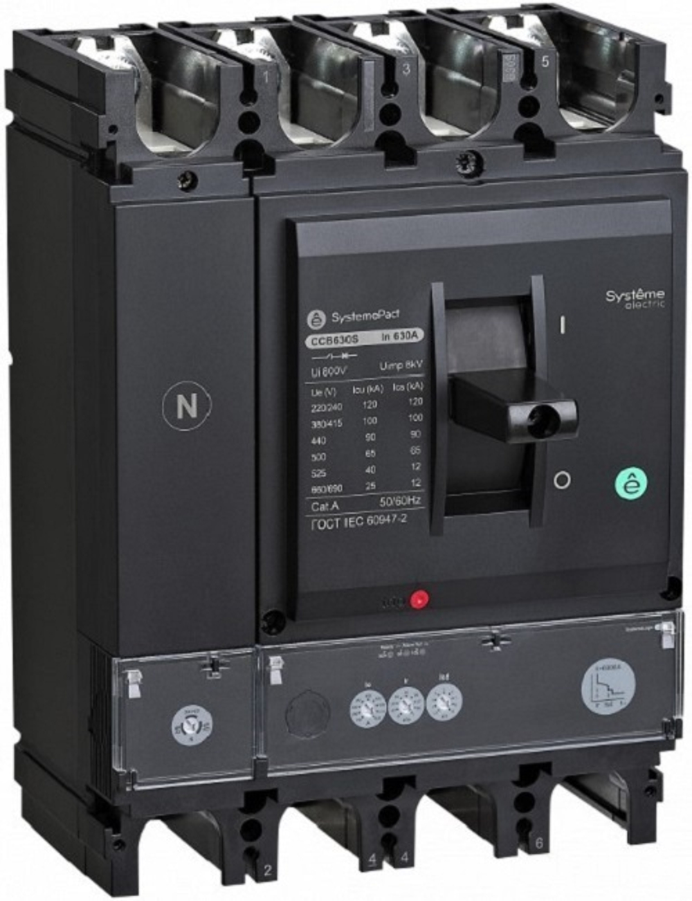 Автоматический выключатель в литом корпусе  Systeme Electric SPC630N63023L3DF