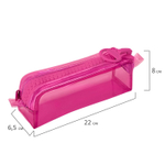 Пенал BRAUBERG с объемной "тракторной" молнией 1 отделение ПВХ 22х8х6 5 см "Ultra pink" (2 штуки в упаковке)
