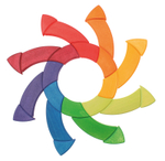 Деревянная обучающая мозаика "Круг Гете", 24 детали