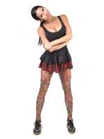 Колготки с оригинальным цветным принтом (Размер: S-M-L) (Цвет: бежевый)