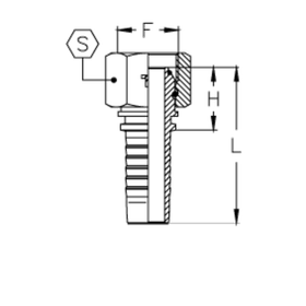 Фитинг DN 06 BSP (Г) 1/4 (накидная гайка, o-ring)