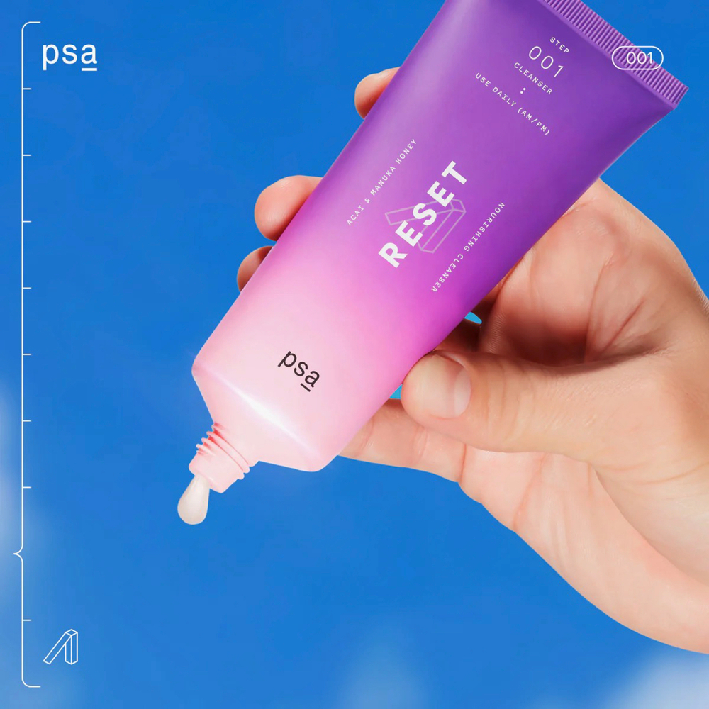 PSA RESET Acai & Manuka Honey Nourishing Cleanser Восстанавливающее очищающее средство с ягодами асаи и медом манука, 100 мл