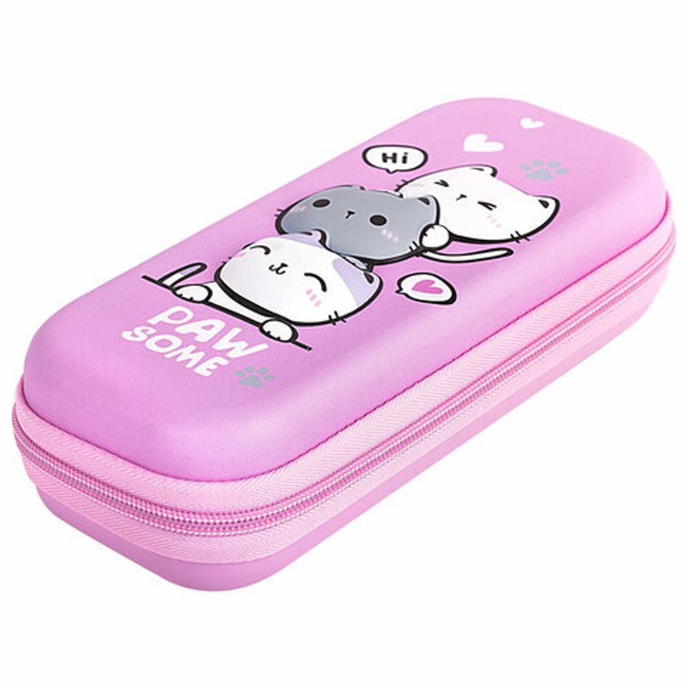 Пенал BRAUBERG, 1 отделение, 1 откидная планка, EVA, 22х5см, Cat tower, 272334