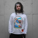 Лонгслив SR by Epic Merch Stay Positive Белый