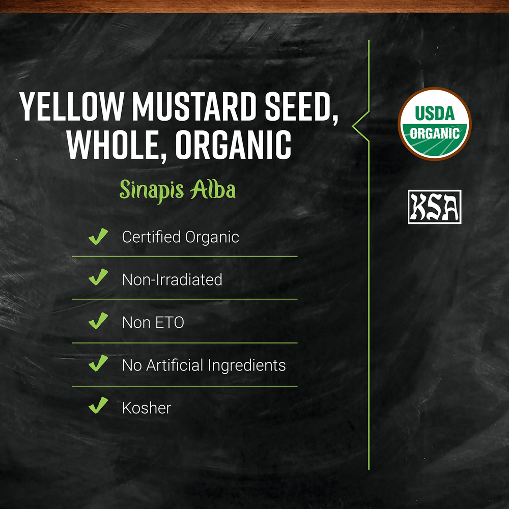 Frontier Co-op, Органические цельные семена желтой горчицы, 453 г (16 унций)