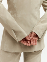 Жакет Скарлет из экокожи в оттенке миндаля