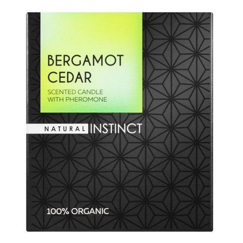 Ароматическая свеча с феромонами Кедр и бергамот Парфюм престиж М Natural Instinct 180г