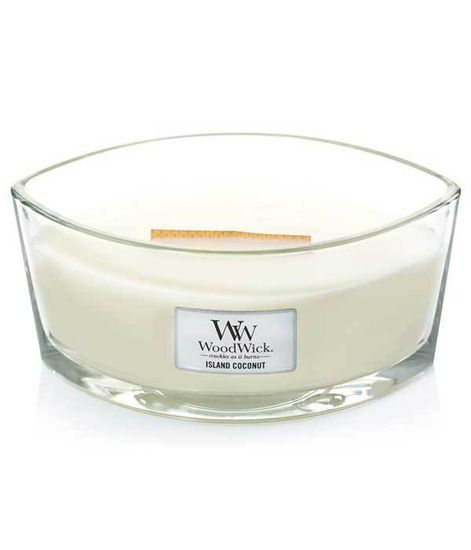 Кокосовый остров, ароматическая свеча эллипс, WoodWick