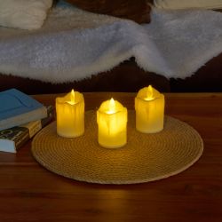 ULD-F062 WW CANDLE SET3 Фигура светодиодная Свеча на батарейках LR44 в-к. в составе набора из 3 штук. 1 светодиод. Теплый белый свет. TM Uniel