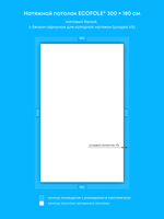 Матовый натяжной потолок 5.4 м2