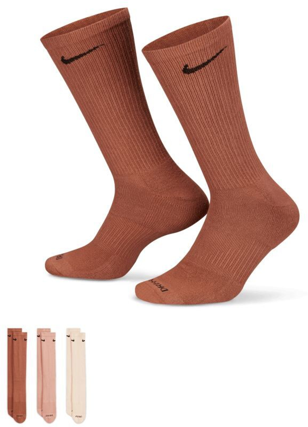 Теннисные носки Nike Everyday Plus Cushioned Training Crew Socks 3P - разноцветный