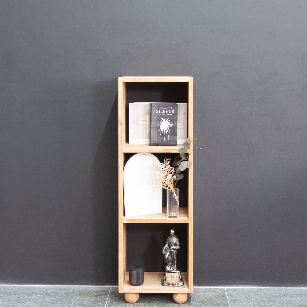 Стеллаж, 36х30х110, Эдгар, деревянный, для игрушек и книг, напольный, из дуба, Dipriz