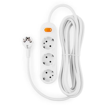 PC-Y-6-3S-5 PowerCube Бытовой удлинитель, 3 розетки с выкл., 5м, Электрическая мануфактура