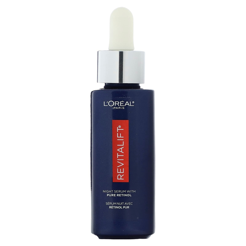L'Oréal, Revitalift Derm Intensives, ночная сыворотка с чистым ретинолом, без отдушек, 30 мл (1 жидк. унц.)