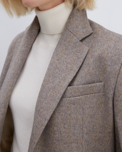 Жакет из смесового кашемира Лоро Пиана елочка