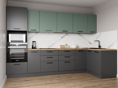 Кухонный гарнитур угловой Изумруд 3200х1400 столешница 26 мм