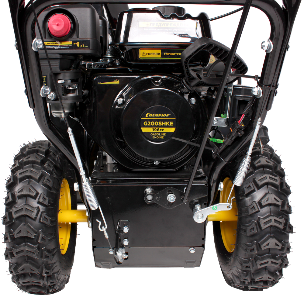 Снегоуборщик бензо Champion ST662E (6,5л.с,61см,80,5кг) эл.старт, обогрев