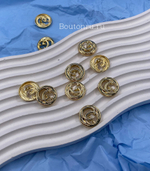 Пуговицы Гучч. Золото Лимонное Лого 23 мм