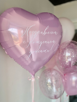 Воздушные шары на выписку девочки №762