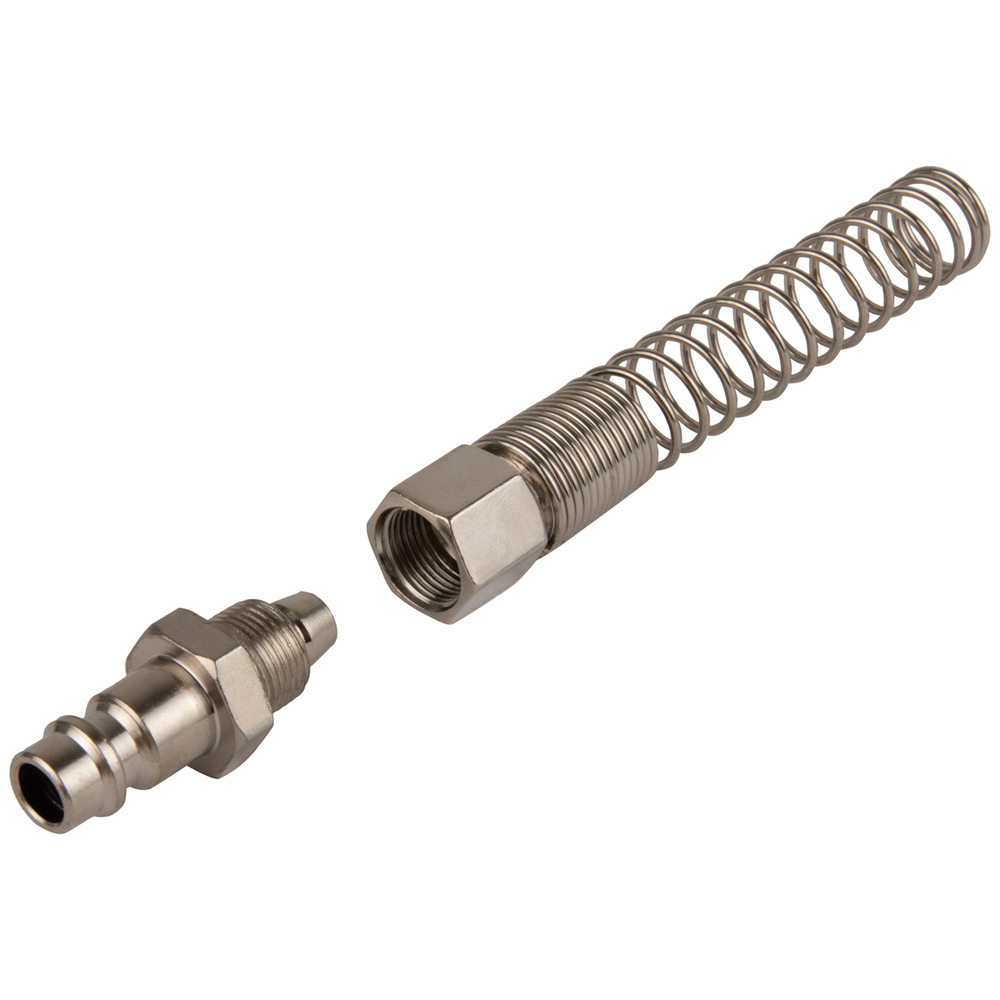 OPT-730PPS Штуцер быстроразъемного соединения пневматического с пружинкой, резьба 3/8"