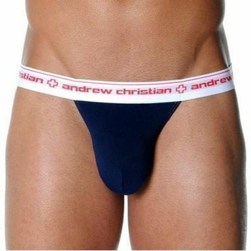 Мужские трусы брифы темно-синие Andrew Christian Almost Naked Extreme Brief Navy